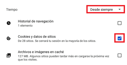 Imagen - Cómo eliminar las cookies del navegador