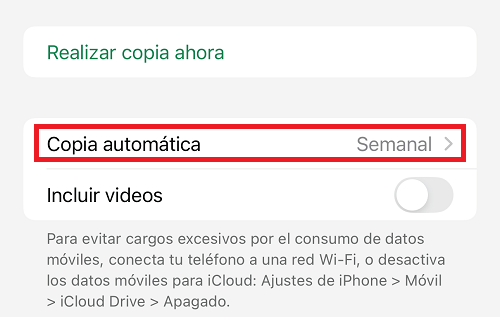 Imagen - Cómo arreglar la copia de seguridad automática de WhatsApp