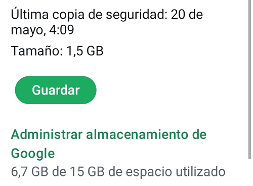 Imagen - Cómo arreglar la copia de seguridad automática de WhatsApp