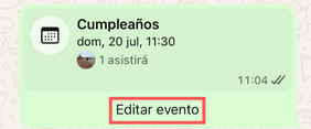 Imagen - Cómo crear un evento en WhatsApp