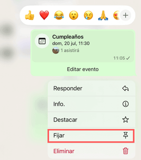 Imagen - Cómo crear un evento en WhatsApp