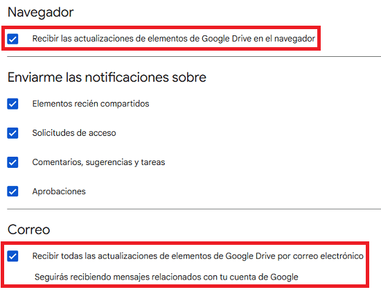 Imagen - Cómo tener notificaciones cuando se hagan cambios en Google Drive