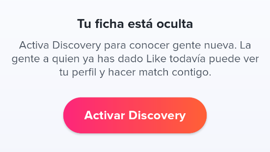 Imagen - Cómo pausar la cuenta de Tinder