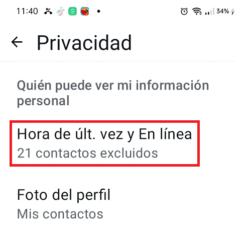 Imagen - Cómo ocultar &quot;en línea&quot; o &quot;última vez visto en línea&quot; en WhatsApp