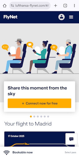 Imagen - Cómo tener Internet WiFi gratis en un vuelo de Lufthansa