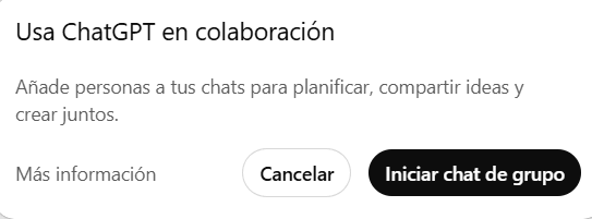Imagen - C&oacute;mo iniciar un chat de grupo en ChatGPT