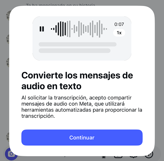 Imagen - C&oacute;mo transcribir notas de voz en Instagram DM