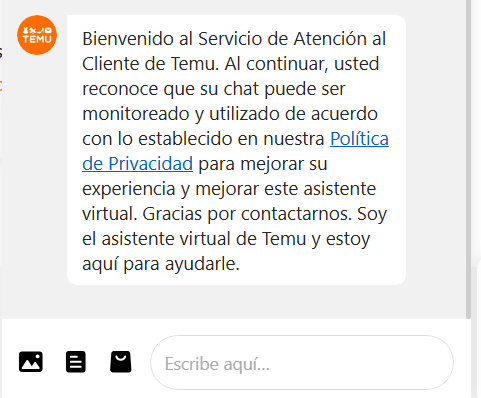 Imagen - C&oacute;mo contactar con Temu: tel&eacute;fono, correo, chat...