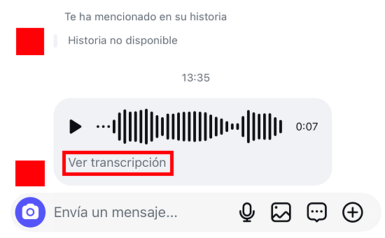 Imagen - C&oacute;mo transcribir notas de voz en Instagram DM