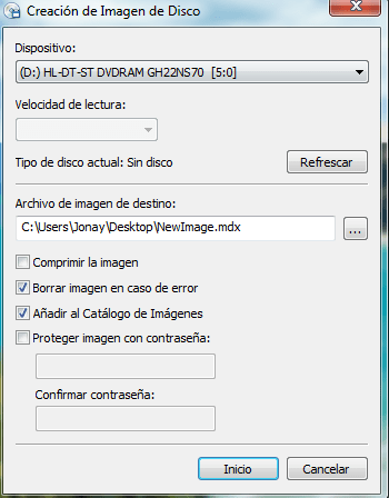 Imagen - Crear una imagen de disco con Daemon Tools