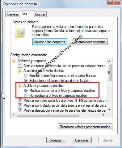 Imagen - Mostrar archivos ocultos