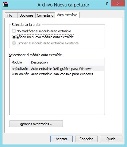 Imagen - Crear un archivo autoextraíble mediante WinRar