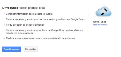 Imagen - Utilizar Google Drive como reproductor de música