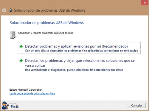 Imagen - Solucionar problemas con los puertos USB mediante Microsoft USB Fix It