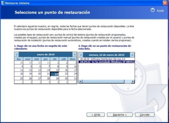 Imagen - Restaurar el sistema con Windows