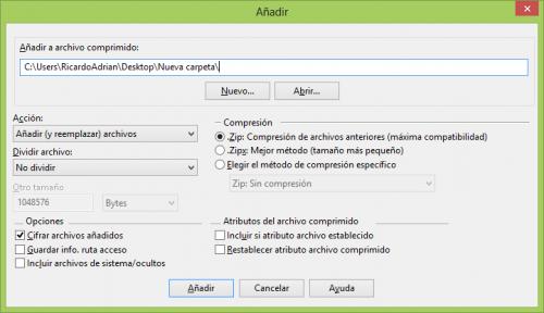 Imagen - Cómo crear un archivo comprimido con contraseña