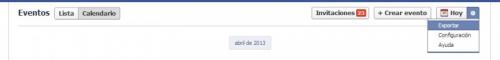 Imagen - Como exportar el calendario de Facebook