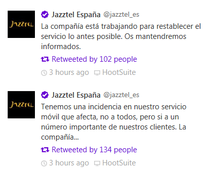 Imagen - Jazztel est&aacute; sufriendo una ca&iacute;da de su servicio