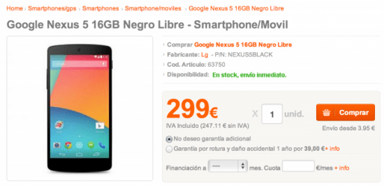 Imagen - Ofertas móviles: Nexus 5 por 299 euros y Nokia X por 129 euros
