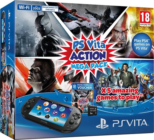 Imagen - Action Mega Pack: Cinco juegos, una PS Vita y una tarjeta de memoria de 8GB por 199,99 €