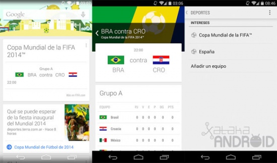 Imagen - Toda la informaci&oacute;n del Mundial de F&uacute;tbol en tiempo real con Google Now