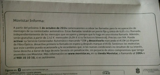Imagen - Movistar cobrará por el contestador: te puedes dar de baja aunque tengas permanencia