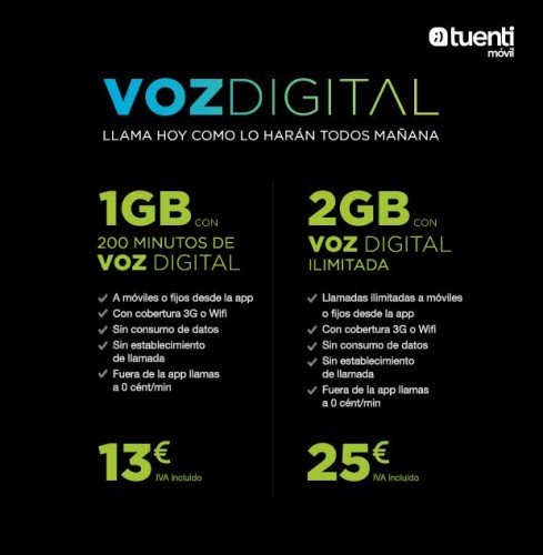 Imagen - Tuenti M&oacute;vil Voz Digital, tarifas basadas en VoIP y el m&oacute;vil en la nube