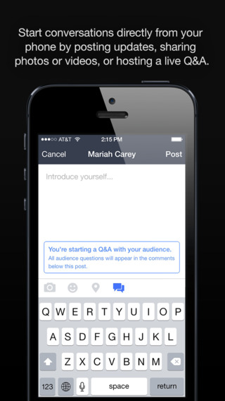 Imagen - Facebook Mentions, una app solo para famosos con iPhone