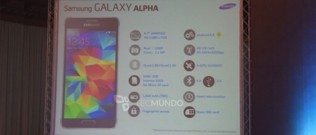 Imagen - Samsung Galaxy Alpha: se confirman las especificaciones oficiales