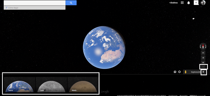 Imagen - Visita la Tierra, la Luna y Marte en Google Maps