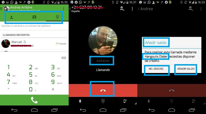 Imagen - Hangouts permitirá llamar gratis