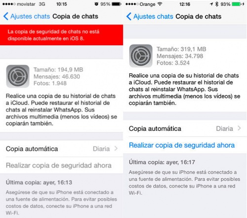 Imagen - WhatsApp para iOS ya permite hacer copias de seguridad en iCloud