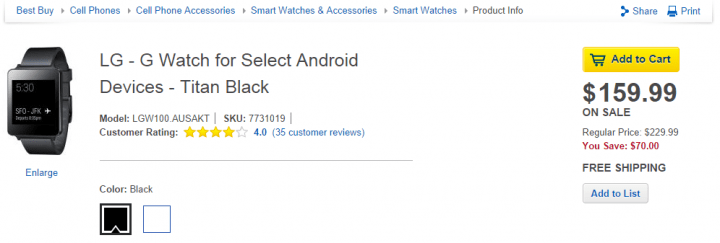Imagen - LG G Watch en oferta por solo 125 euros