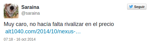 Imagen - Nexus 6 no gusta en Twitter: el precio rompe la esencia de Google
