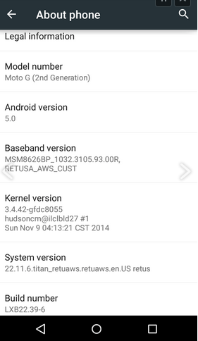 Imagen - Mientras los Nexus esperan, Moto G 2014 empieza a recibir Android 5.0 Lollipop
