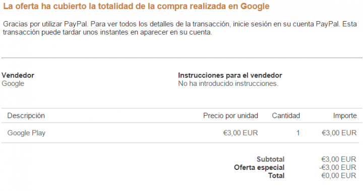 Imagen - Consigue 3&euro; gratis para comprar en Google Play