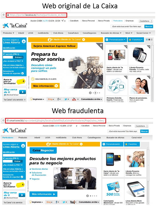 Imagen - Intentan engañar a usuarios de La Caixa con webs falsas