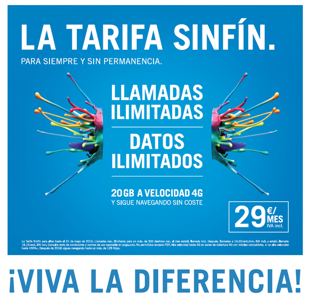 Imagen - Yoigo lanza la tarifa Sinfín con llamadas y datos ilimitados