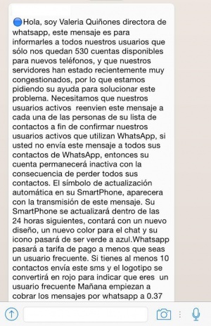 Imagen - Nueva cadena: WhatsApp cobrará por mensaje