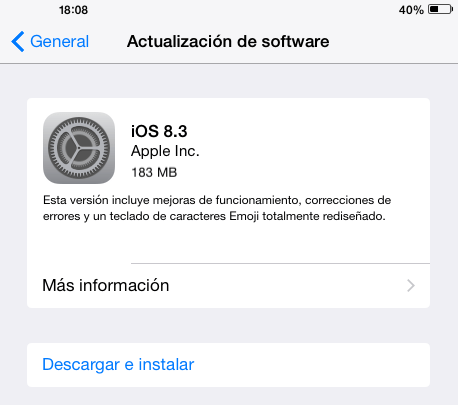Imagen - iOS 8.3 ya está disponible con gran cantidad de correcciones