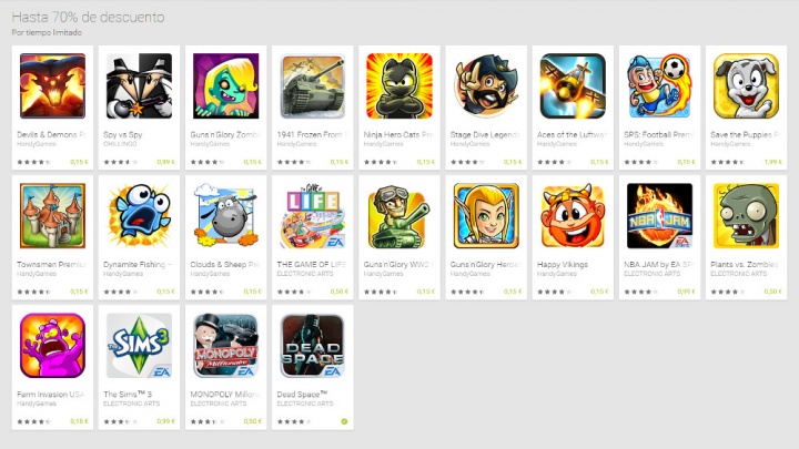 Imagen - Google Play rebaja a un precio rid&iacute;culo algunos de los juegos m&aacute;s populares