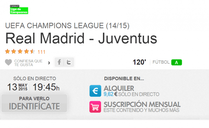 Imagen - C&oacute;mo ver Real Madrid-Juventus en directo