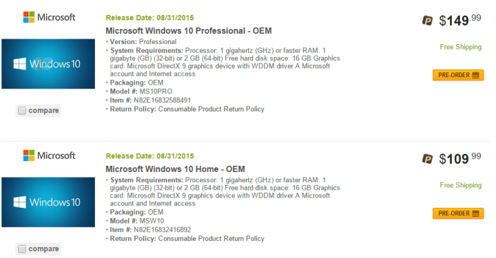 Imagen - Windows 10: precio y disponibilidad desvelados
