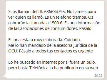 Imagen - La estafa de 1.500 euros del número 636634795: ¡descubre qué es realmente!