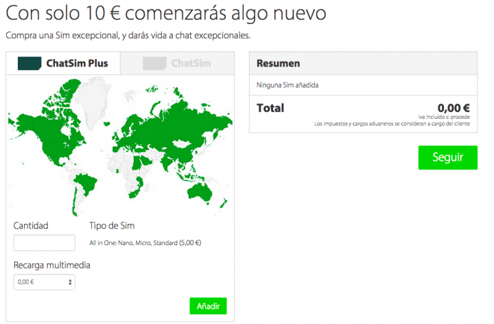 Imagen - Compra ChatSim en España, la tarjeta SIM para WhatsApp