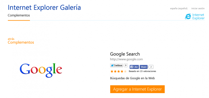 Imagen - Añadir Google como proveedor de búsqueda en Internet Explorer