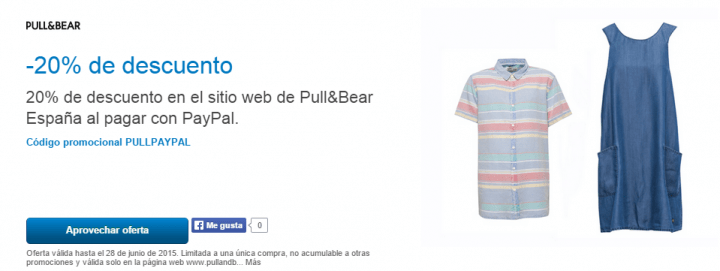 Imagen - Consigue un 20% de descuento en Pull &amp; Bear gracias a PayPal