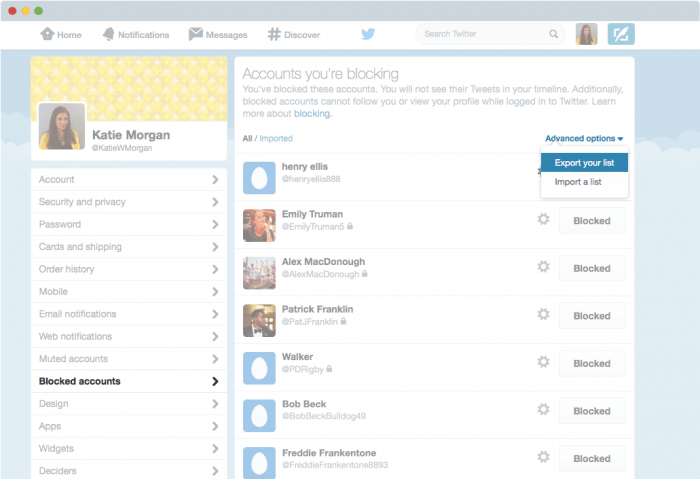 Imagen - Twitter permitirá compartir listas de usuarios bloqueados