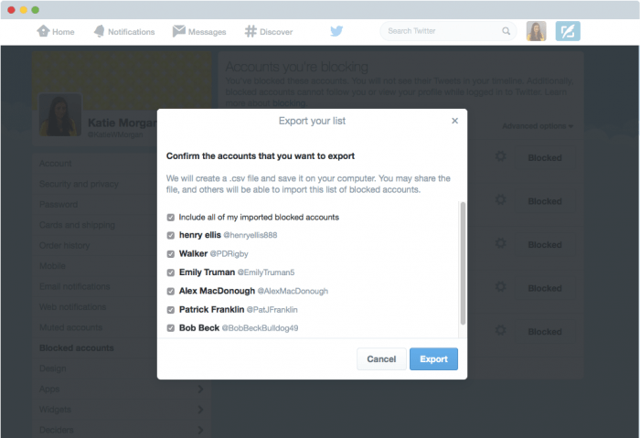 Imagen - Twitter permitirá compartir listas de usuarios bloqueados