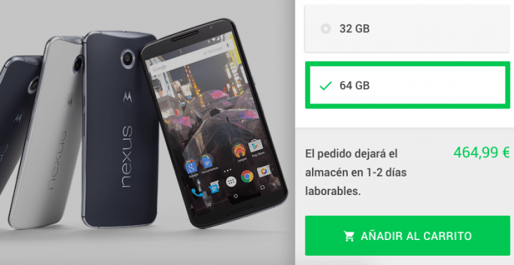 Imagen - Nexus 6 desde 419 euros en Google Store